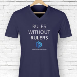 Rules Without Rulers (Women's Navy V-Neck Tee)